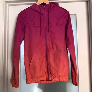 Volcom ombré rain jacket